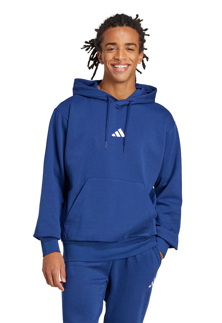 adidas Sportswear Стандартно худи Feelcozy с джоб кенгуру - Бял/Тъмносин