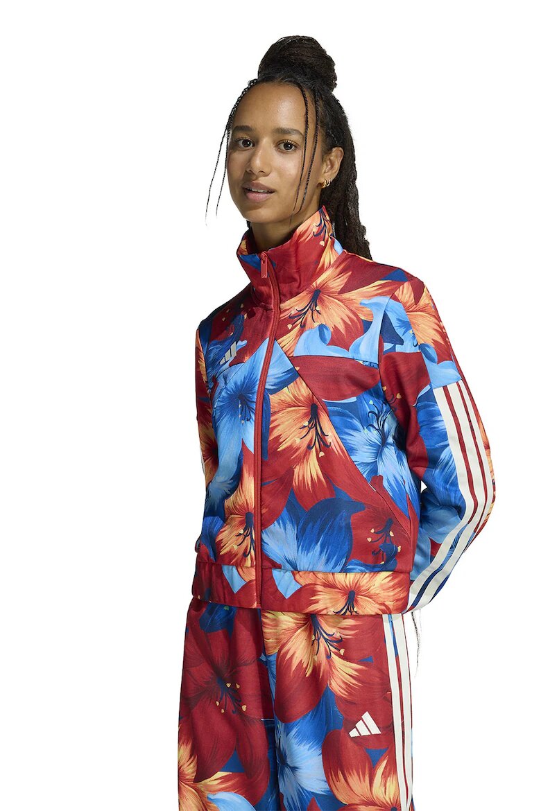 adidas Sportswear Суитшърт Farm Rio House Of Tiro с цип Тъмночервен/Светло оранжево/Син