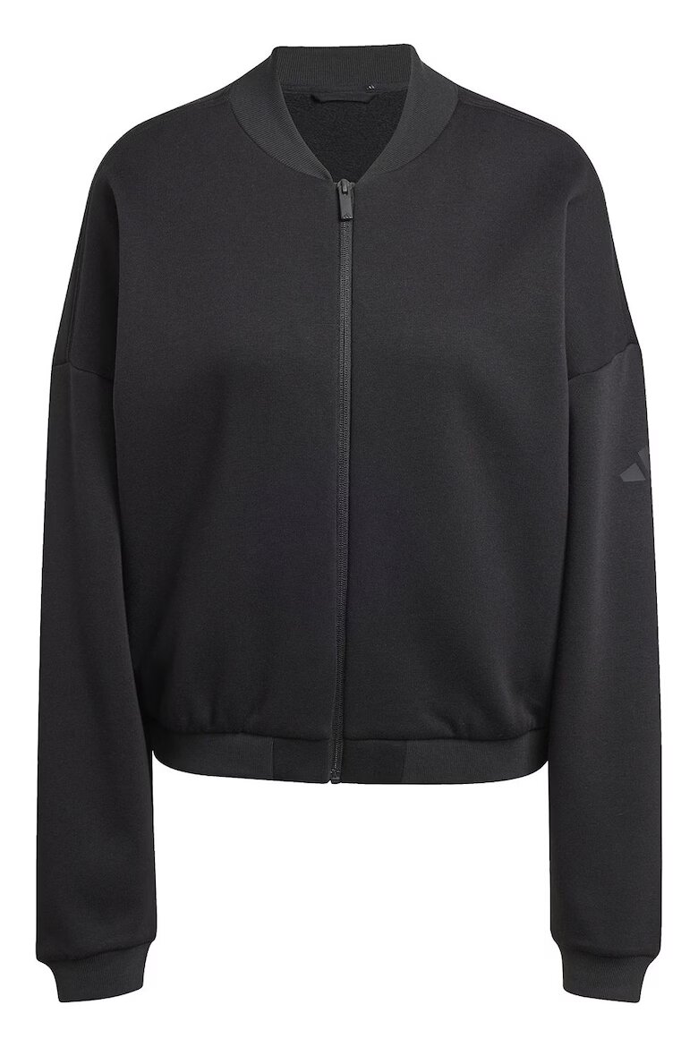 adidas Sportswear Суитшърт с ниска яка и цип Черен