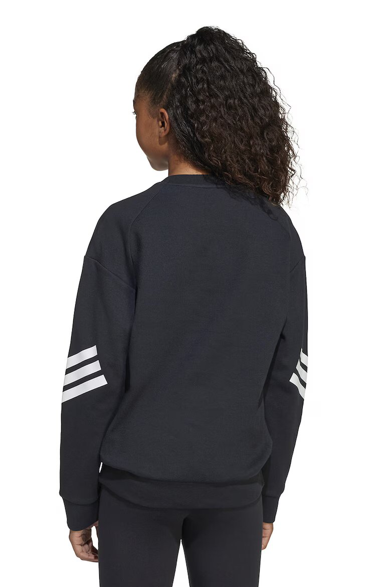 adidas Sportswear Суитшърт с паднали ръкави Бял/Избеляло черно