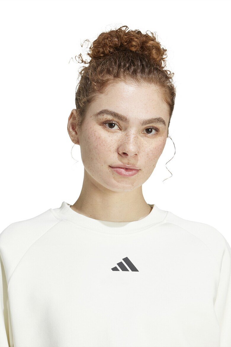 adidas Sportswear Суитшърт Stadium с ръкави реглан Черен/Мръснобял