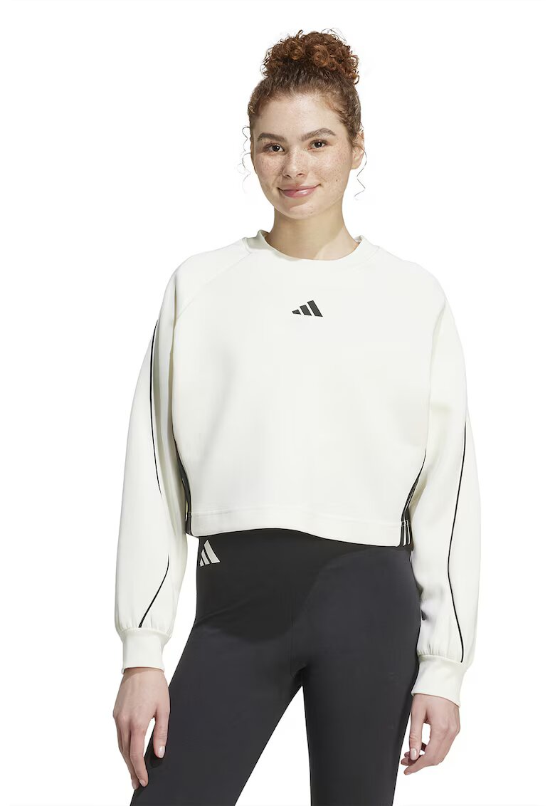 adidas Sportswear Суитшърт Stadium с ръкави реглан - Черен/Мръснобял