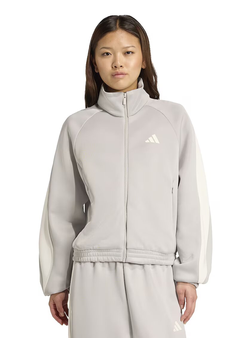 adidas Sportswear Суитшърт Stadium с цип и ръкави реглан - Слонова кост/Светло