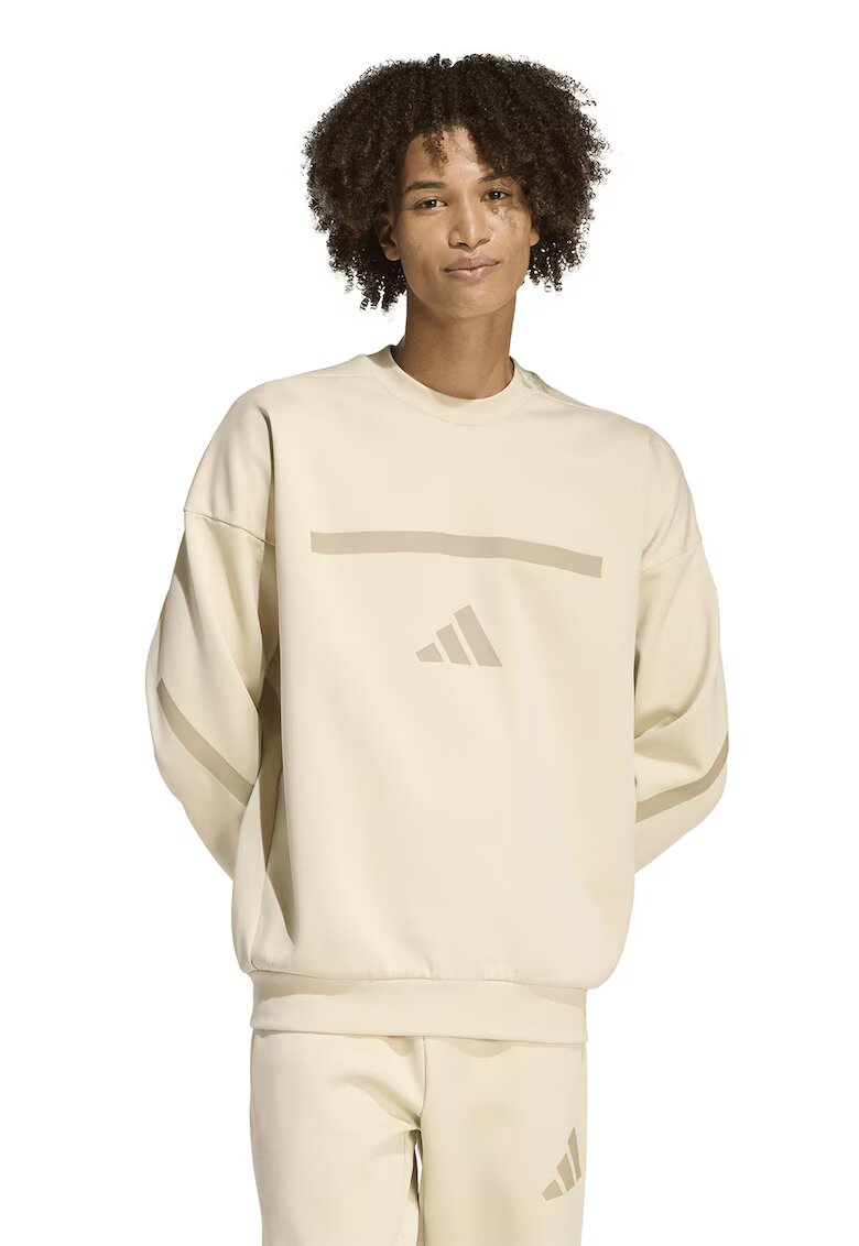 adidas Sportswear Суитшърт Z.N.E. с овално деколте и паднали ръкави - Светло бежово