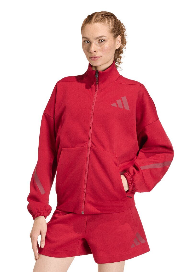 adidas Sportswear Суитшърт Z.N.E с цип - Червен