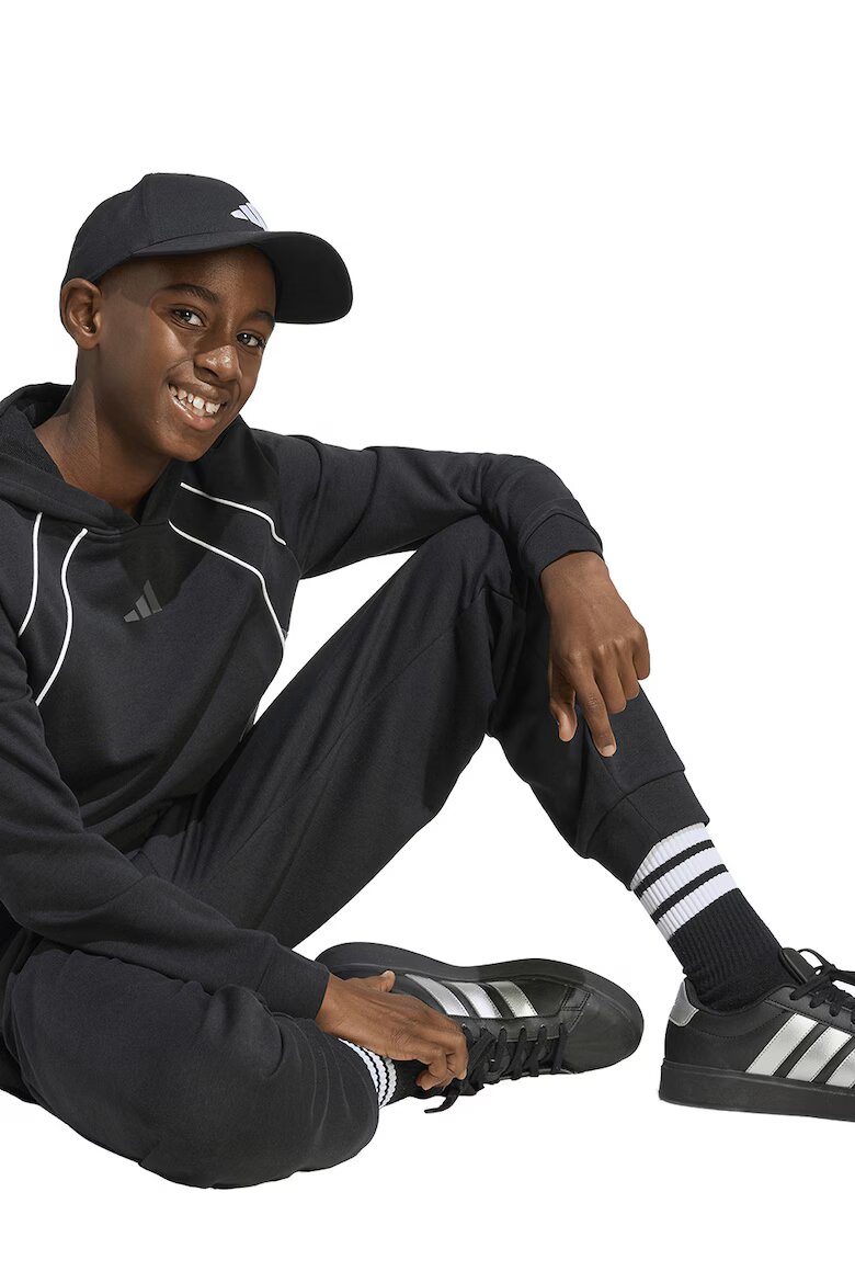 adidas Sportswear Свободен спортен екип с еластична талия Бял/Антрацитно сиво