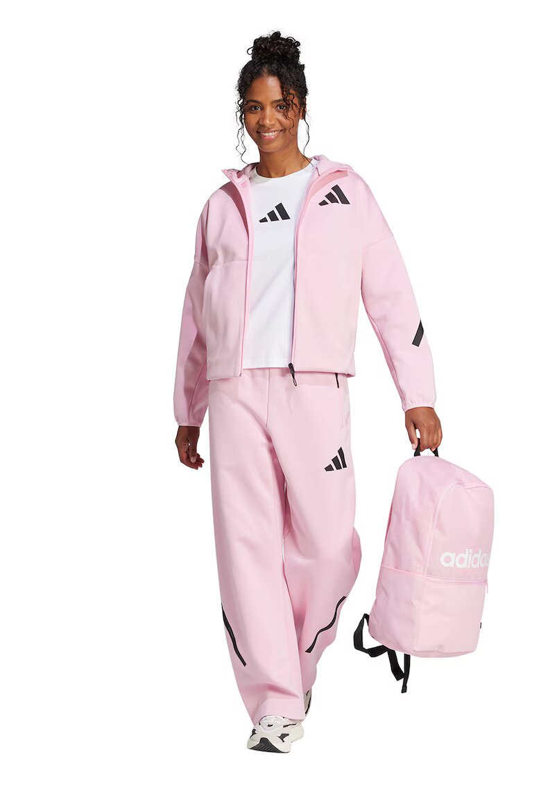 adidas Sportswear Свободен спортен панталон Z.N.E. Bar с джобове с цип - Пастелнорозов/Избеляло черно