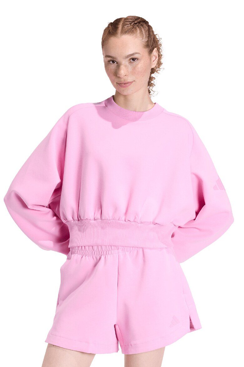 adidas Sportswear Свободен суитшърт Soft Lux с модал Бял/Светлорозов