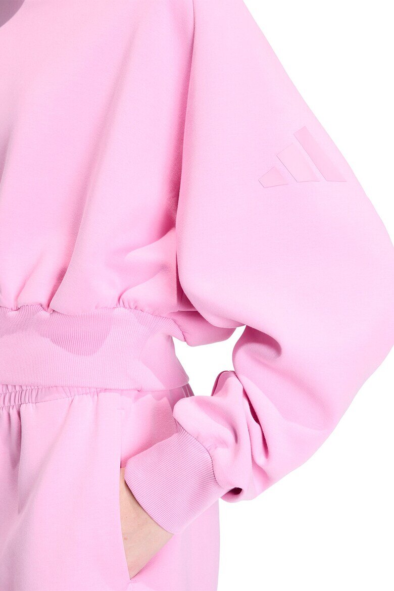 adidas Sportswear Свободен суитшърт Soft Lux с модал Бял/Светлорозов