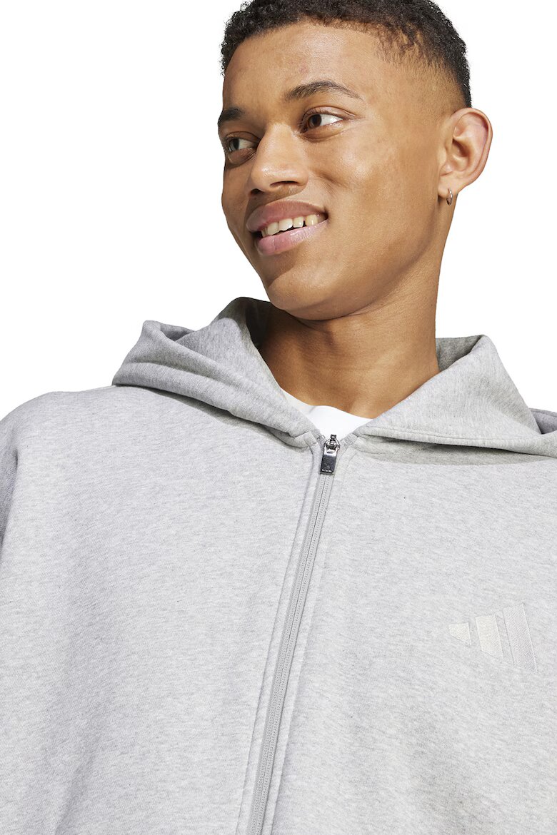 adidas Sportswear Свободно худи ALL SZN с цип Светло сив