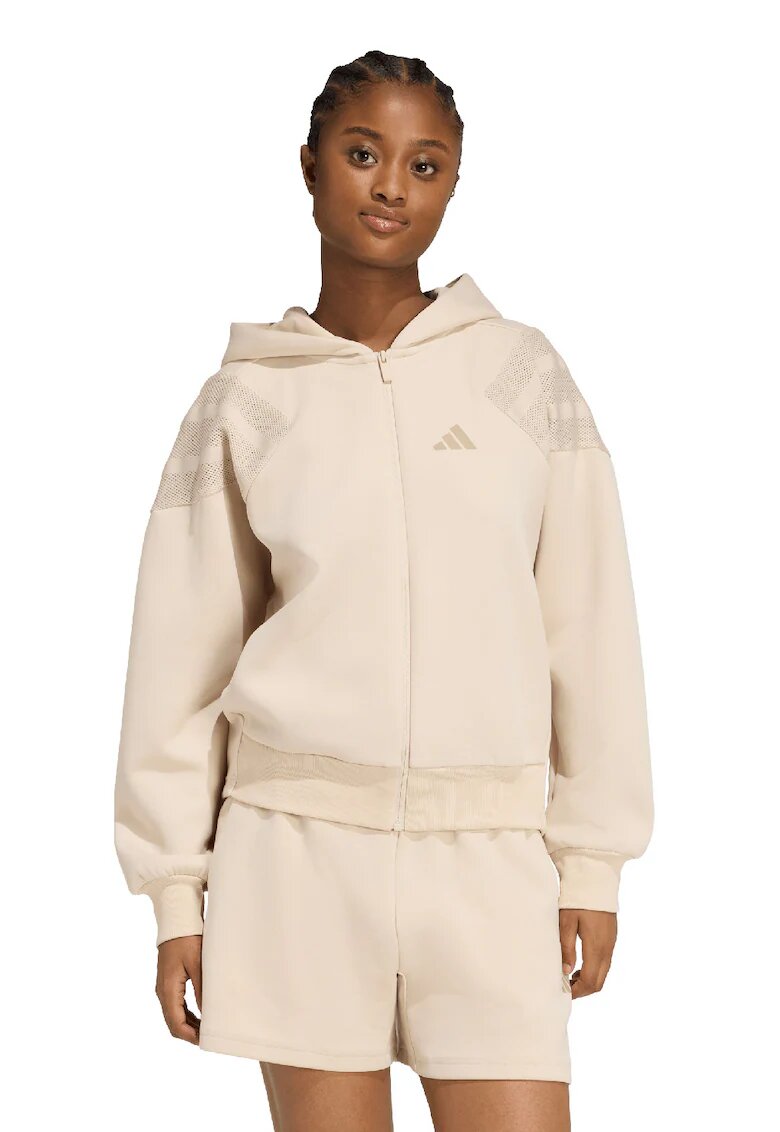 adidas Sportswear Свободно худи с цип - Бежов