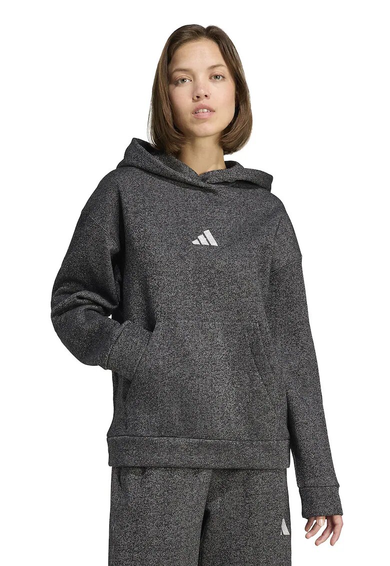 adidas Sportswear Свободно худи Wall - Избеляло черно/Мръснобял