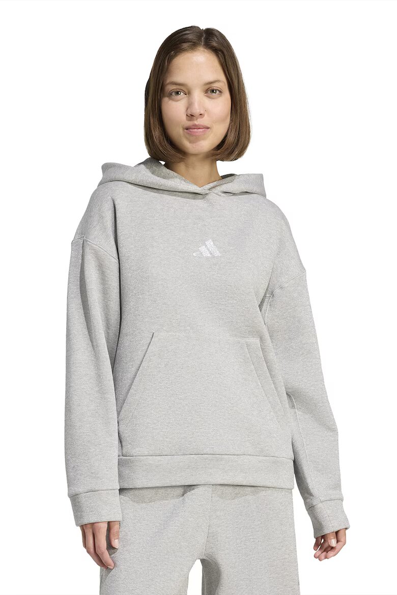 adidas Sportswear Свободно худи Wall - Сив меланж
