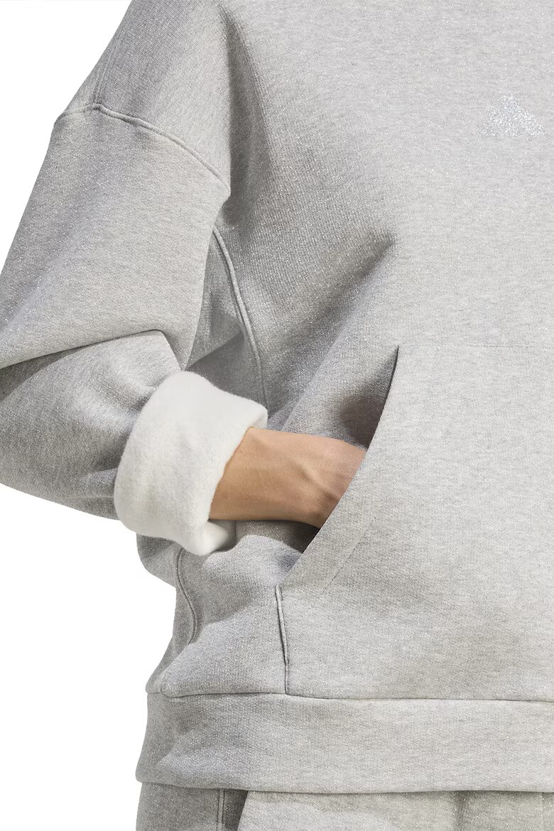 adidas Sportswear Свободно худи Wall - Сив меланж