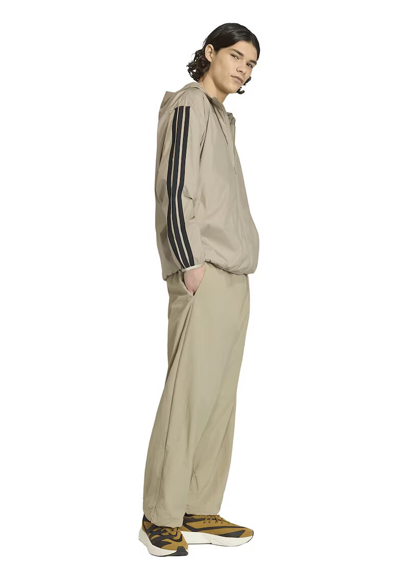 adidas Sportswear Свободно яке с кантове встрани - Черен/Бежов