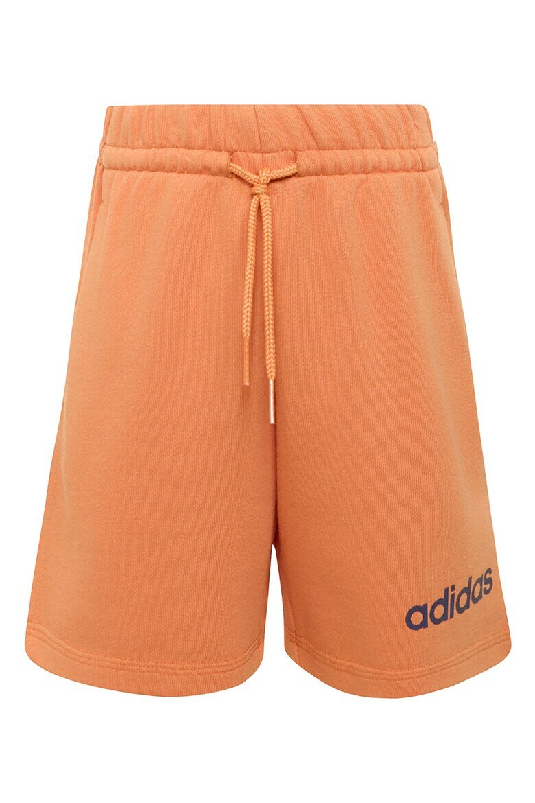 adidas Sportswear Тениска и къс панталон с лого - 2 части Оранжев/Тъмносин