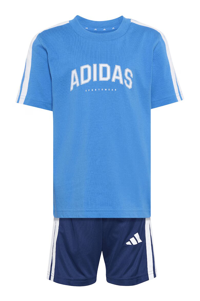 adidas Sportswear Тениска и шорти Бял/Светлосин/Тъмносин