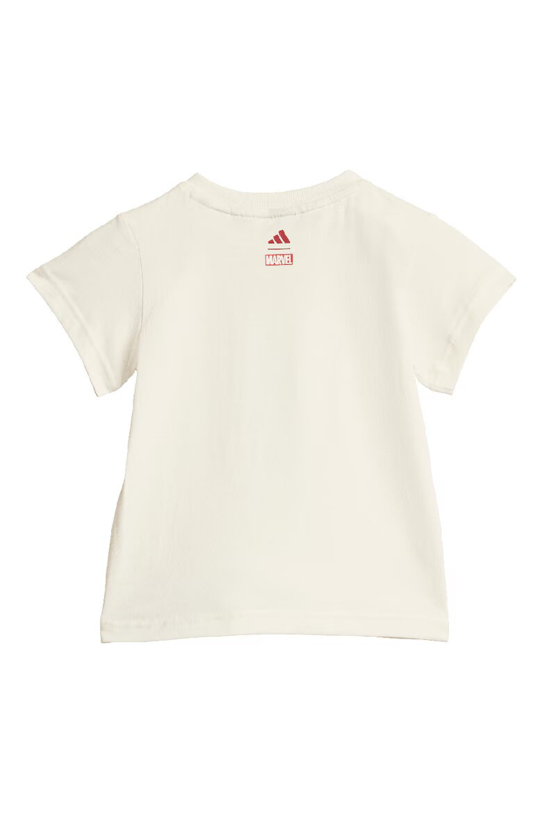 adidas Sportswear Тениска и шорти Marvel Тъмночервен/Мръснобял