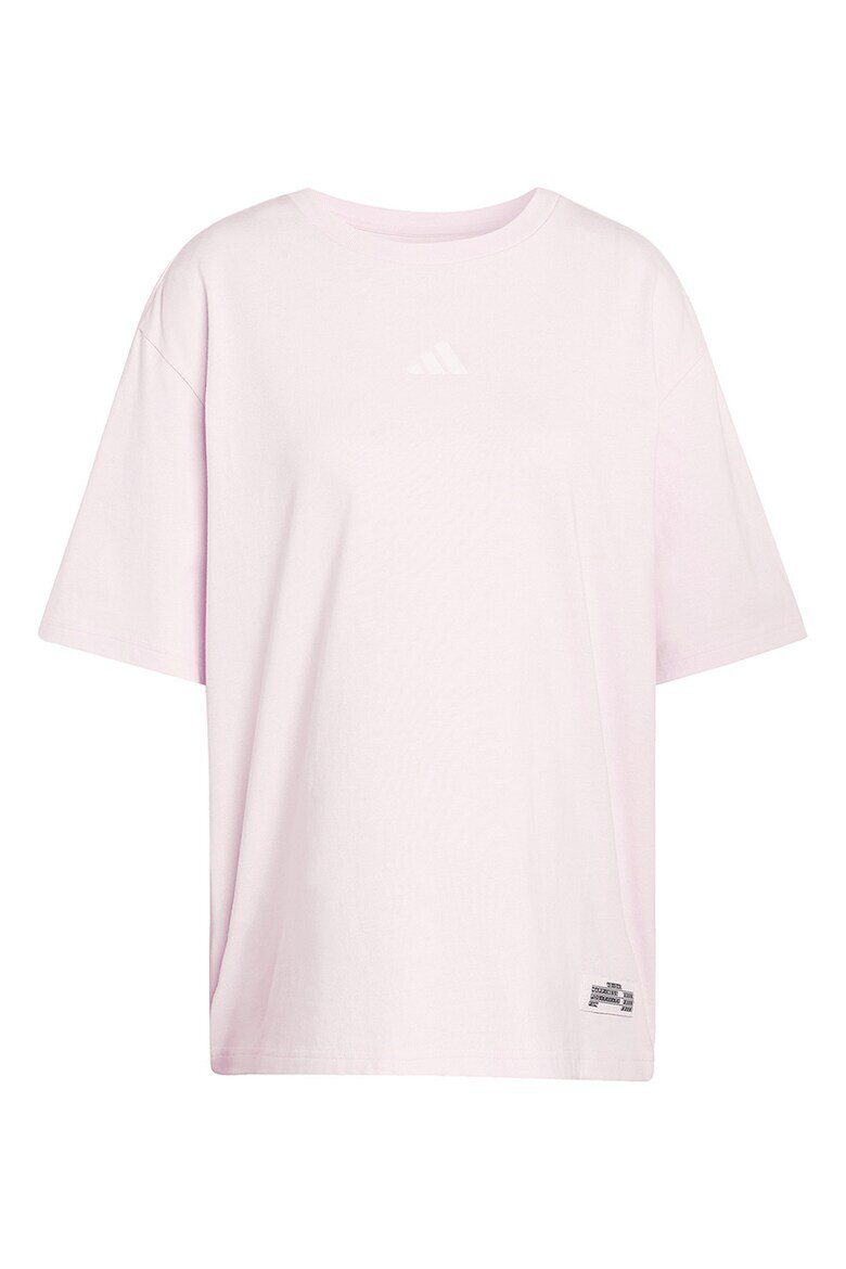 adidas Sportswear Тениска с графика на гърба Кафяв/Пастелнорозов