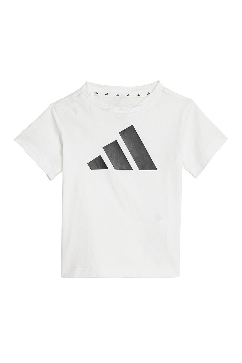 adidas Sportswear Тениска с лого и къс панталон Бял/Черен