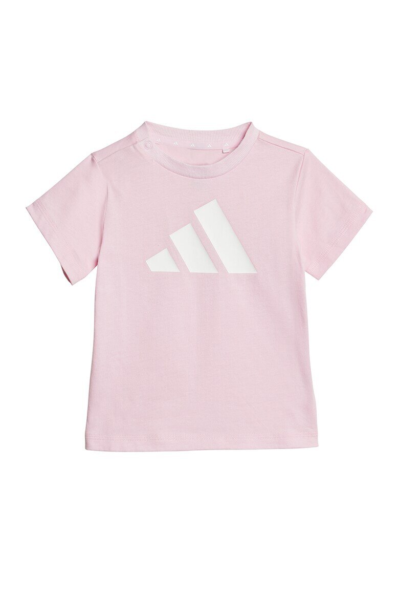 adidas Sportswear Тениска с лого и къс панталон Пастелнорозов/Бял/Прашно розово