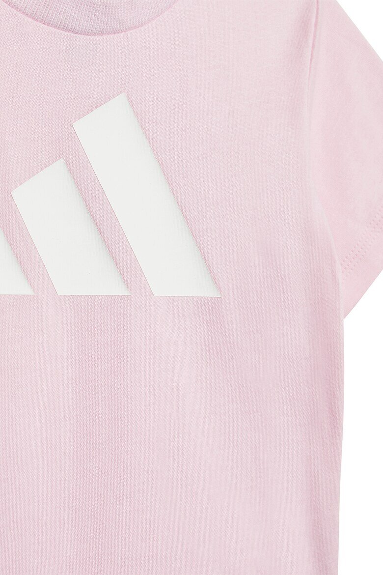 adidas Sportswear Тениска с лого и къс панталон Пастелнорозов/Бял/Прашно розово