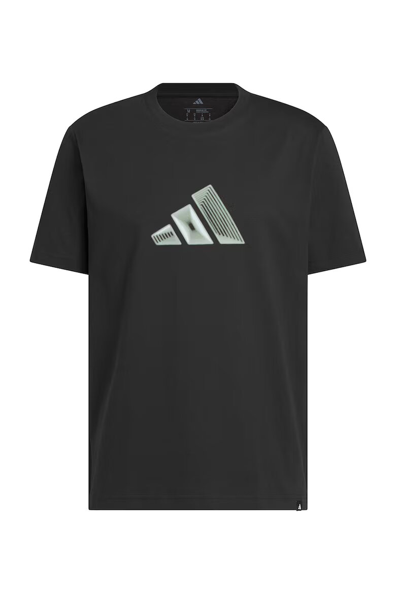 adidas Sportswear Тениска с овално деколте и лого Черен