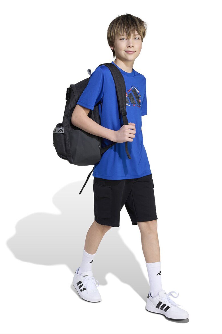 adidas Sportswear Тениска с овално деколте и лого Кралско Синьо