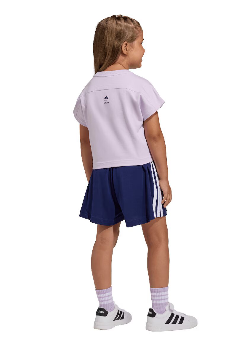 adidas Sportswear Тениска с принт и къс панталон 2 части Бял/Светлорозов/Тъмносин