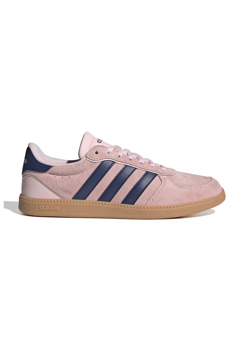 adidas Sportswear Велурени спортни обувки Breaknet Sleek с лого - Бледо розово/Тъмносин