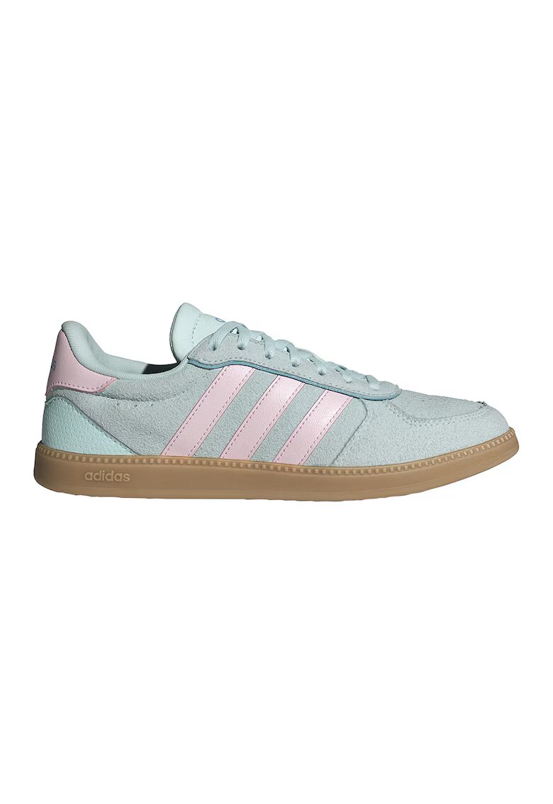 adidas Sportswear Велурени спортни обувки Breaknet Sleek с лого - Ледено синьо/Бледо розово
