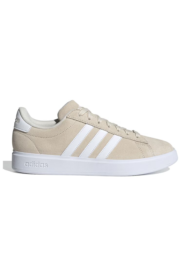 adidas Sportswear Велурени спортни обувки Grand Court 2.0 с кожа - Бял/Бежов