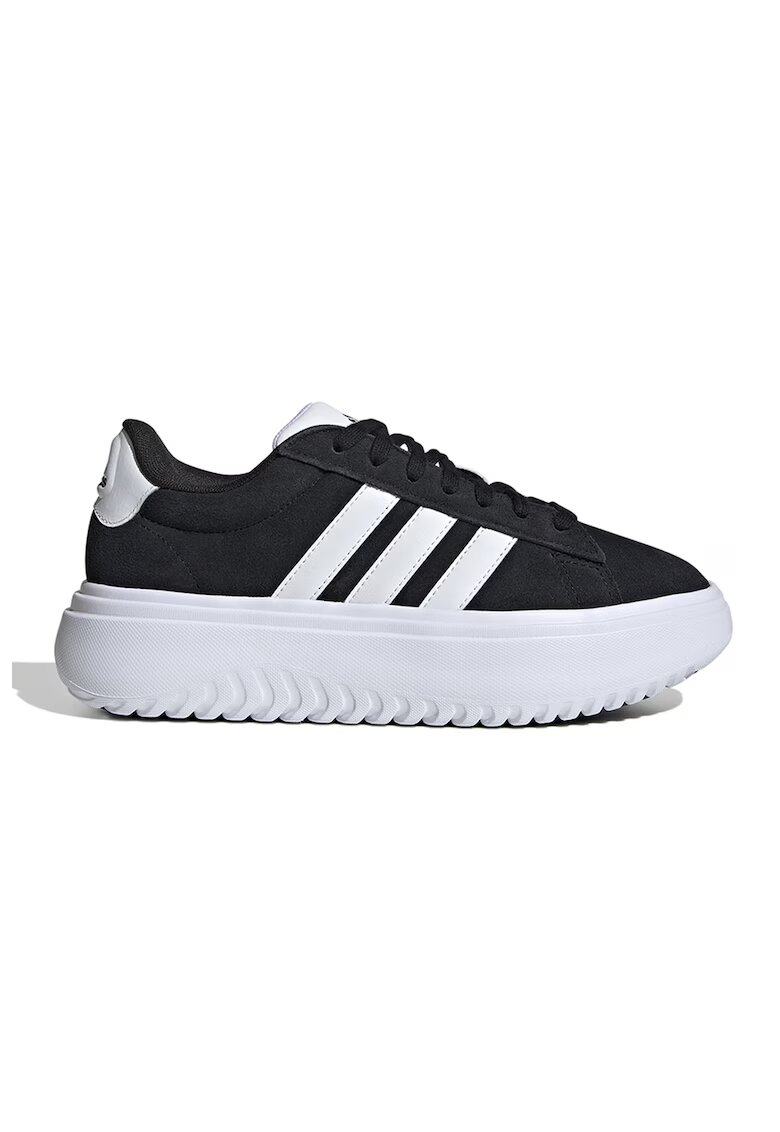 adidas Sportswear Велурени спортни обувки Grand Court - Черен/Бял
