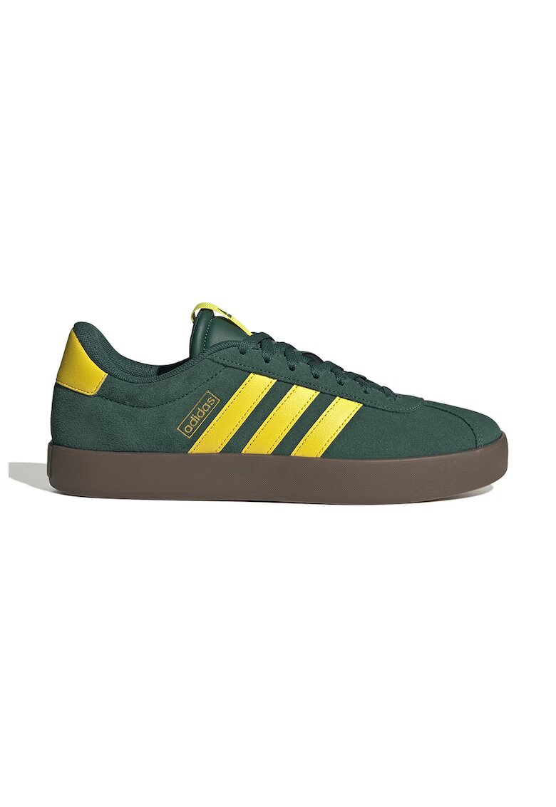adidas Sportswear Велурени спортни обувки VL Court 3.0 - Светло жълто/Тъмнозелен