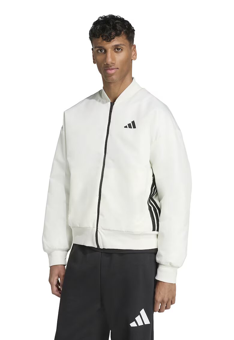 adidas Sportswear Яке бомбър Stadium с цип - Бял/Черен