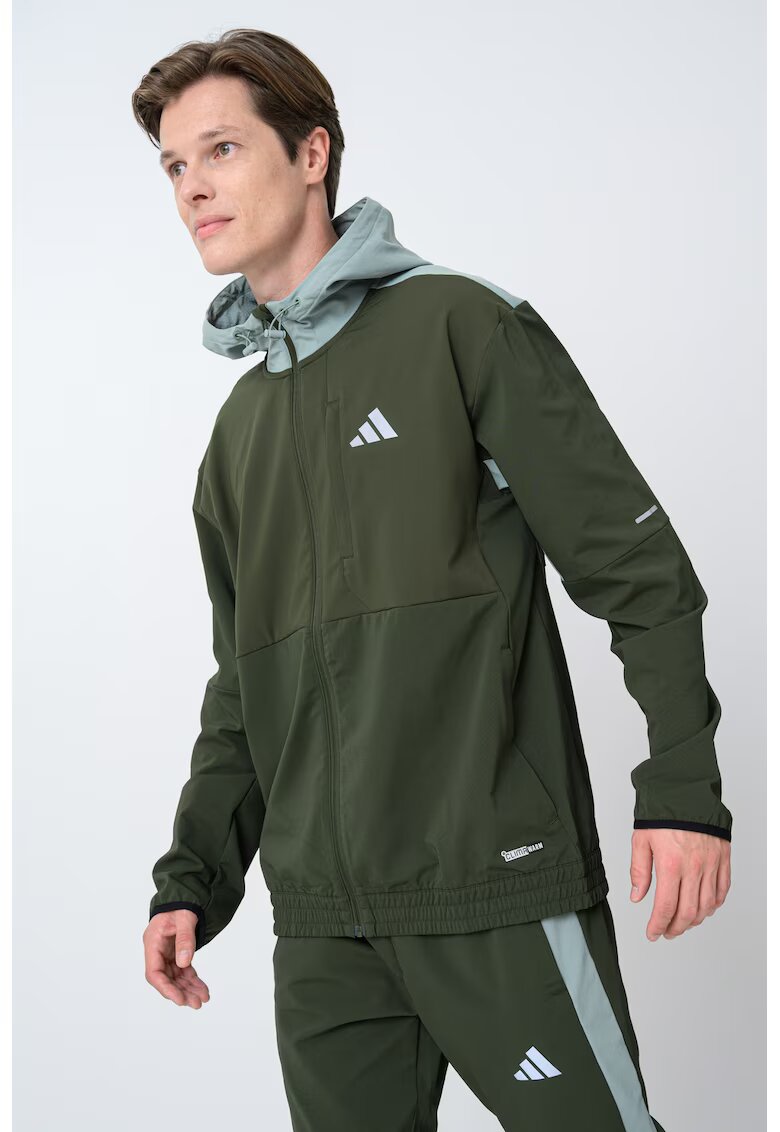 adidas Sportswear Яке с качулка и джобове с цип - Пепеляво сиво/Тъмно