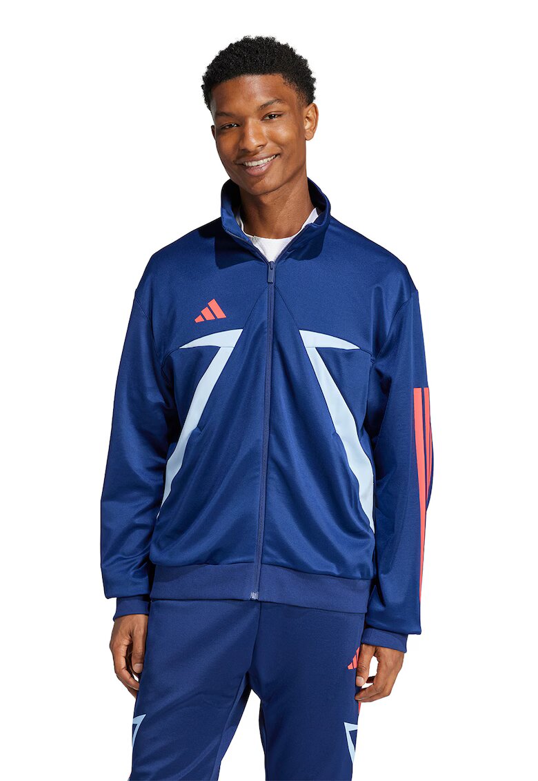 adidas Sportswear Яке с цип и лого - Пастелносин/Тъмносин/Праскова