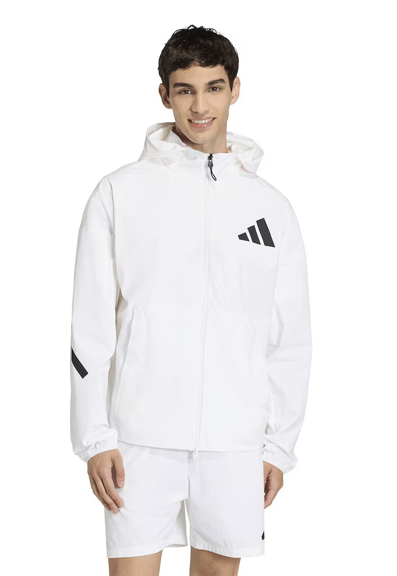 adidas Sportswear Яке Z.N.E. с качулка - Бял