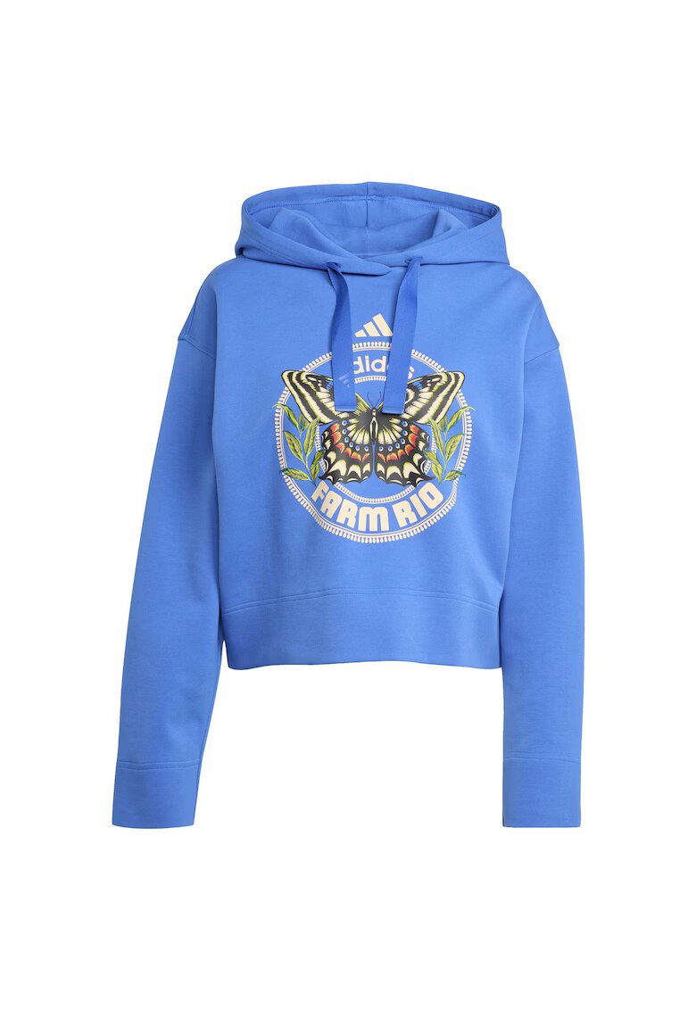 adidas Суичър Farm Hoodie за жени - Син