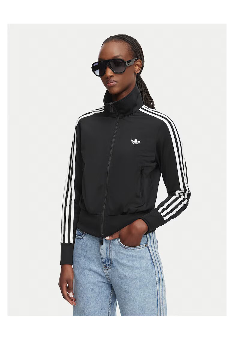 adidas Суитшърт дамски черен бял полиестер лого