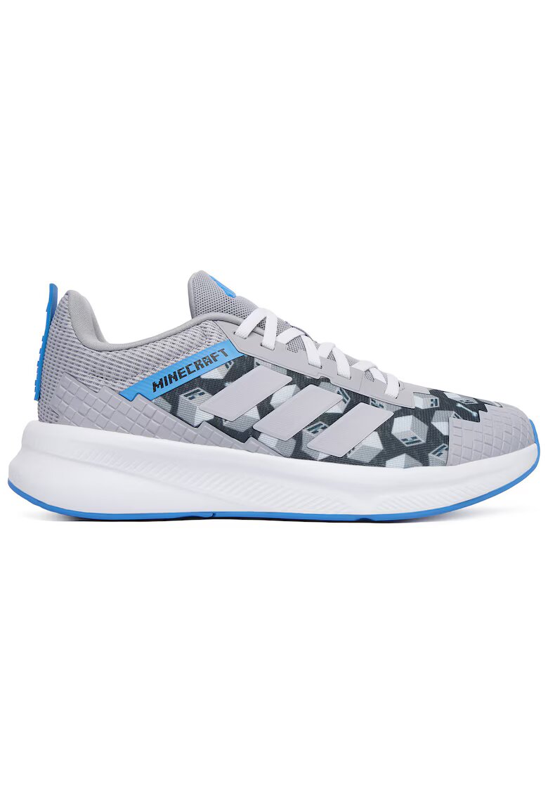 adidas текстилни маратонки с Minecraft щампа - сиви със сини акценти - с връзки