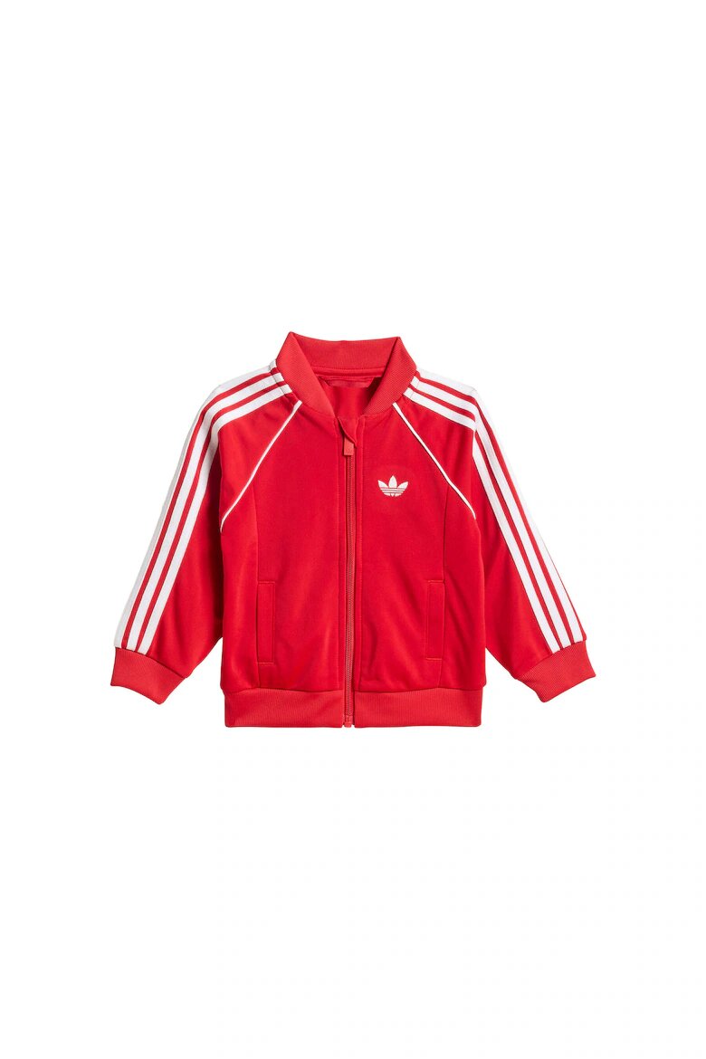 adidas Тренировъчен екип унисекс за деца рециклиран полиестер червен 44-62 CM