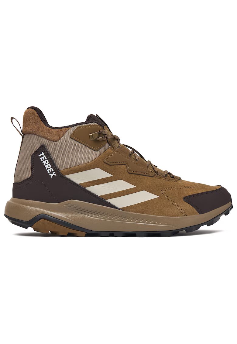 adidas туристически обувки от естествена кожа - модел Terrex Mid - кафяви