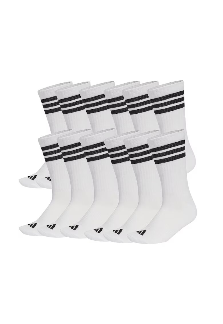 adidas Унисекс чорапи с памук - 12 чифта - Бял