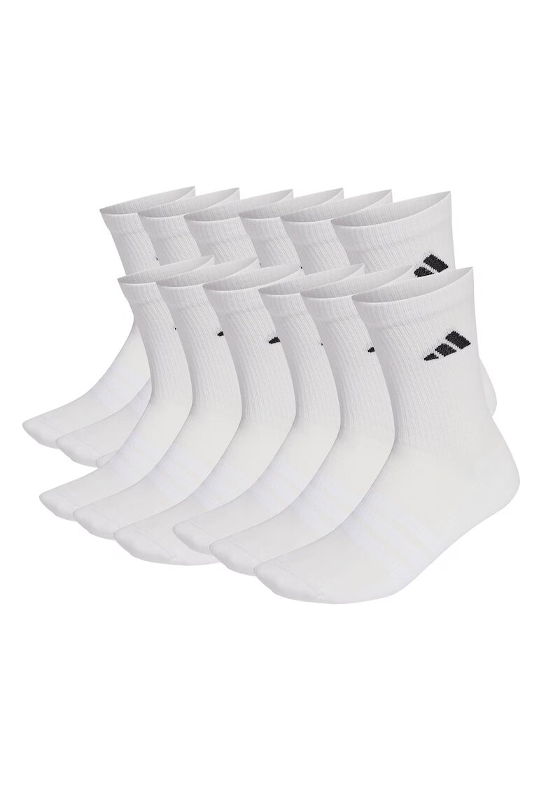 adidas Унисекс дълги чорапи - 12 чифта - Бял
