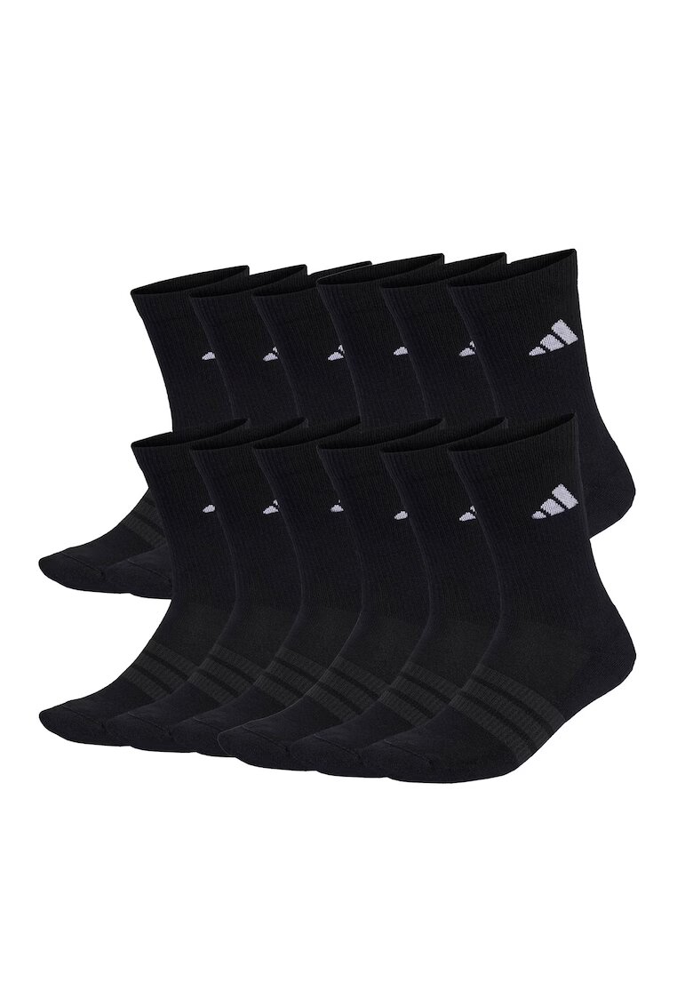 adidas Унисекс дълги чорапи - 12 чифта - Черен