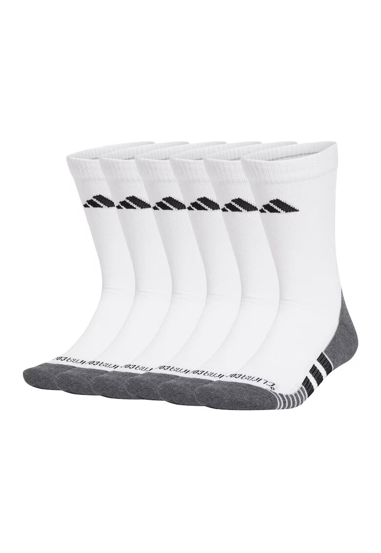 adidas Унисекс омекотени чорапи Performance Climacool - 6 чифта - Бял