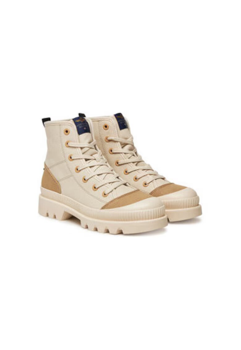 Aeronautica Militare Дамски кецове - 251SC305DCT3541 - Естествена кожа - Бежов