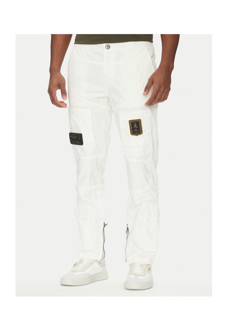 Aeronautica Militare Мъжки панталон 251PA1387CT1493 - памук - бял - Бял
