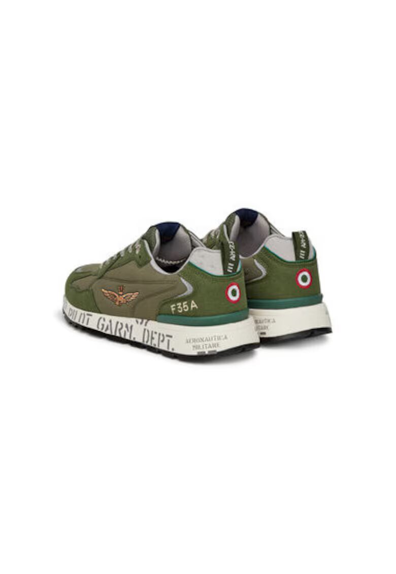Aeronautica Militare Мъжки спортни обувки - 251SC276CT3332 - Текстил - Зелени